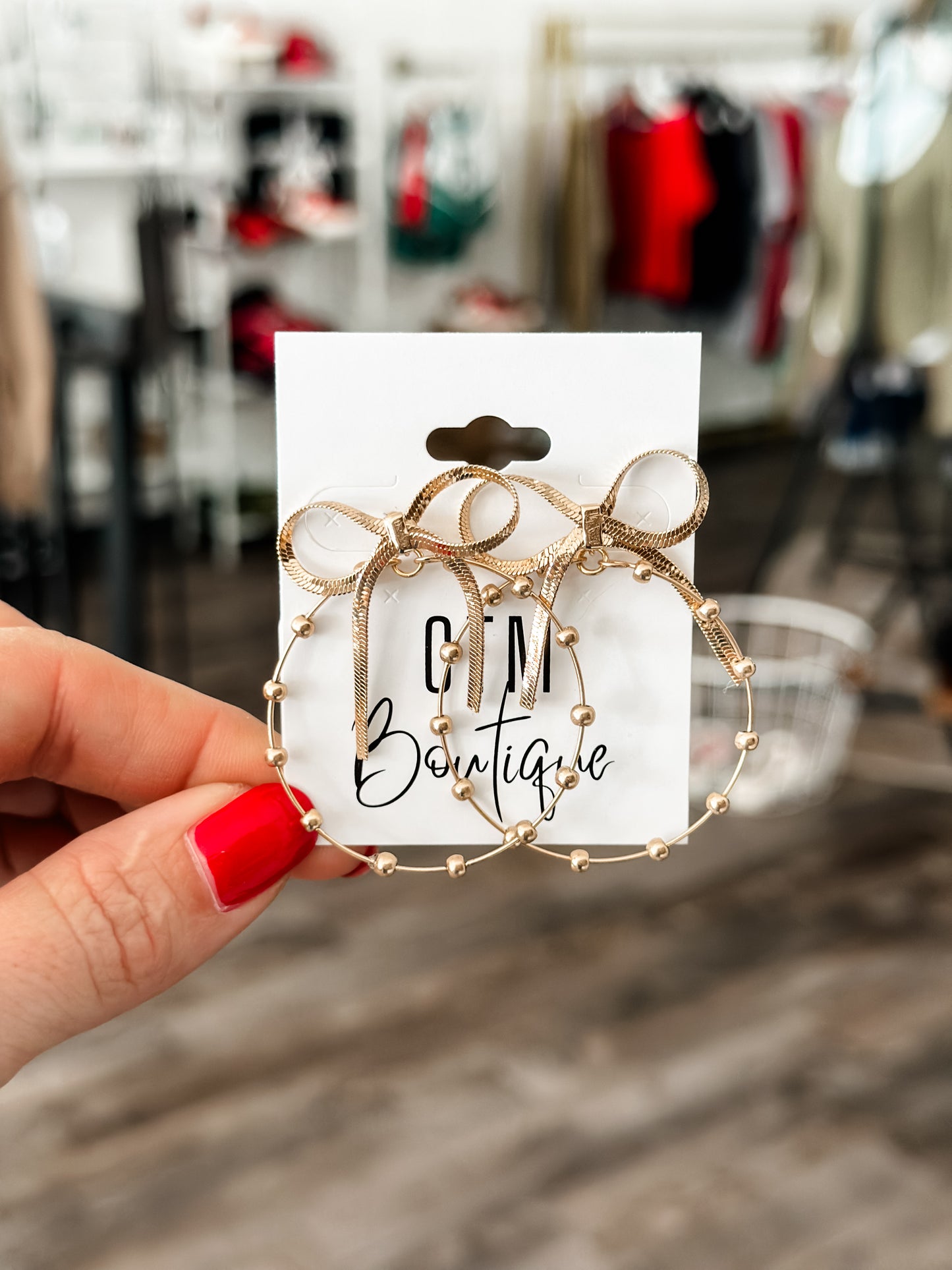 RESTOCK Girls Day Bow Earrings - Gold