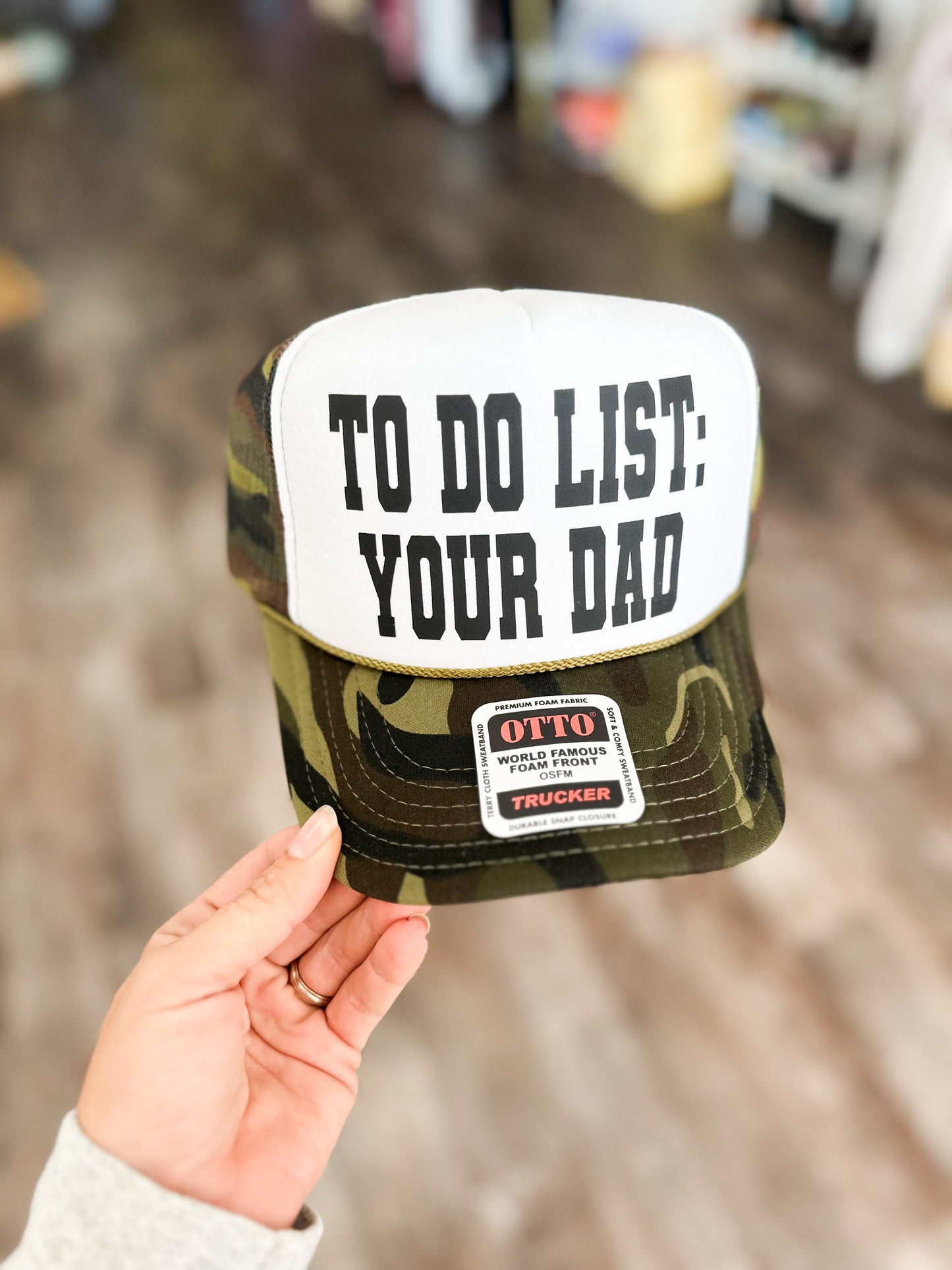 To Do List Camo Trucker Hat