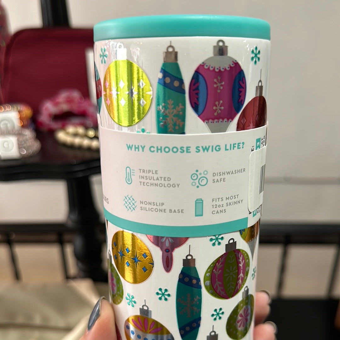 Holiday Swig Koozie - Ornaments