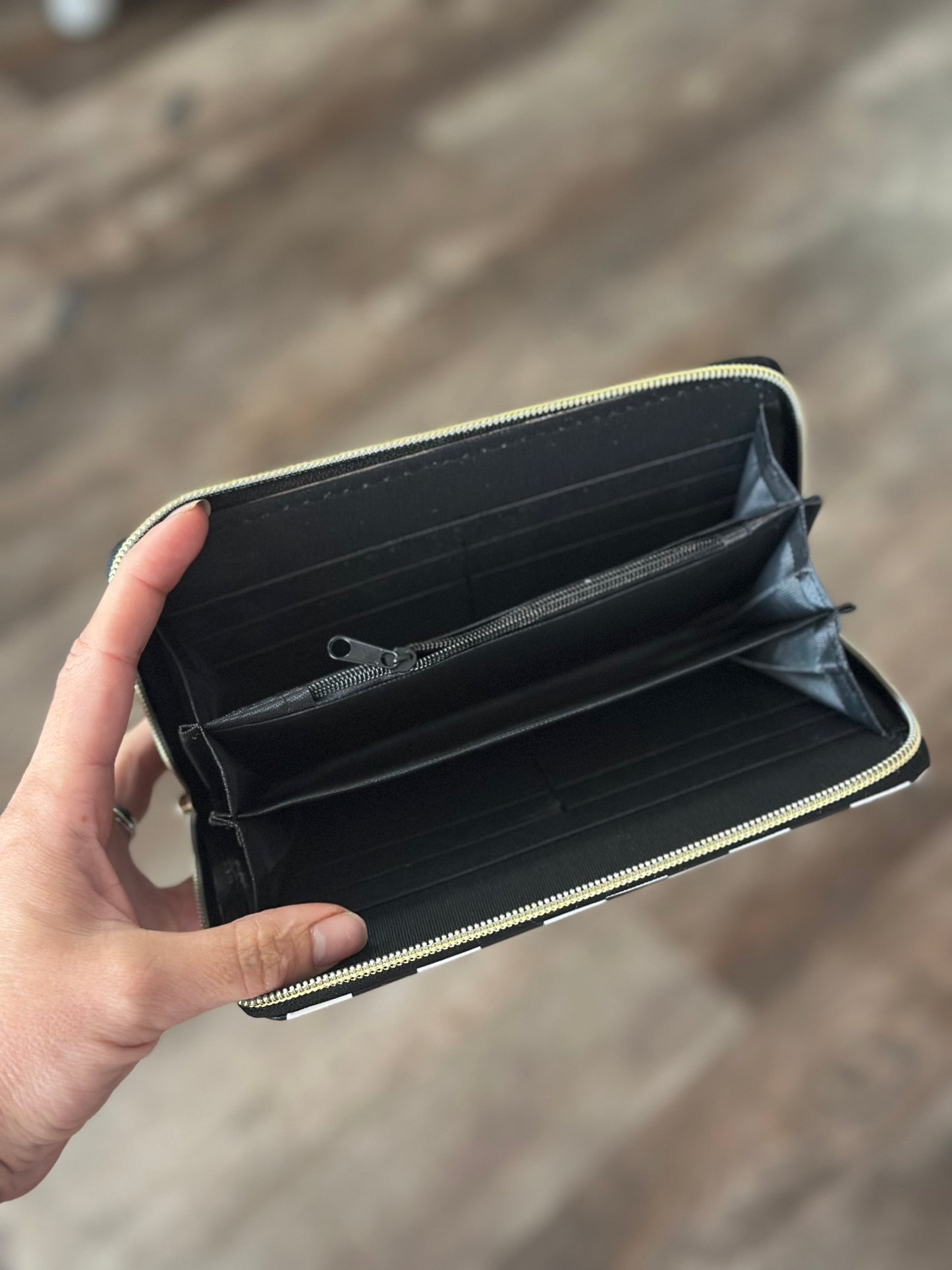 Checkered Bow Wallet