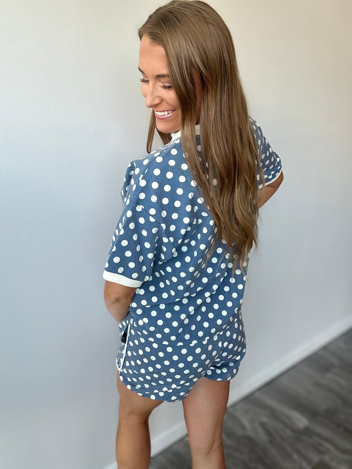 Somthing Blue Polka Dot Set