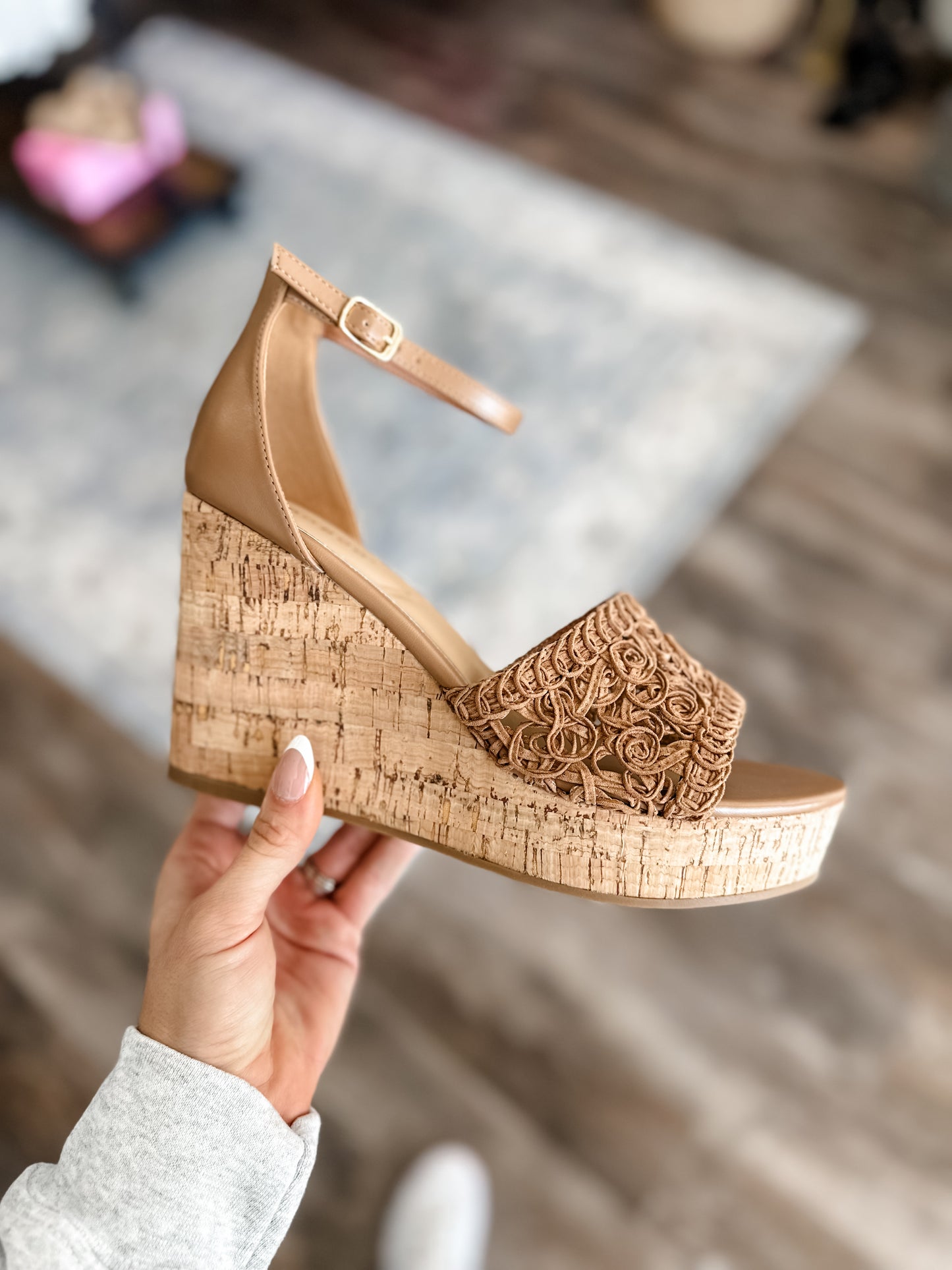 Bamboo Braided Wedge Sandals