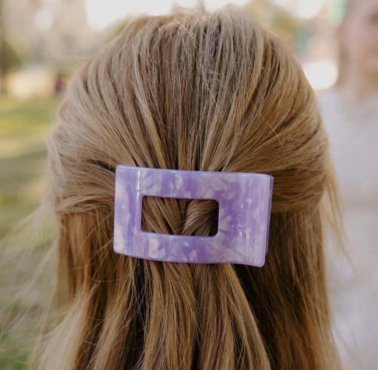 Lavender Mist Flat Rectangle Clip - Small