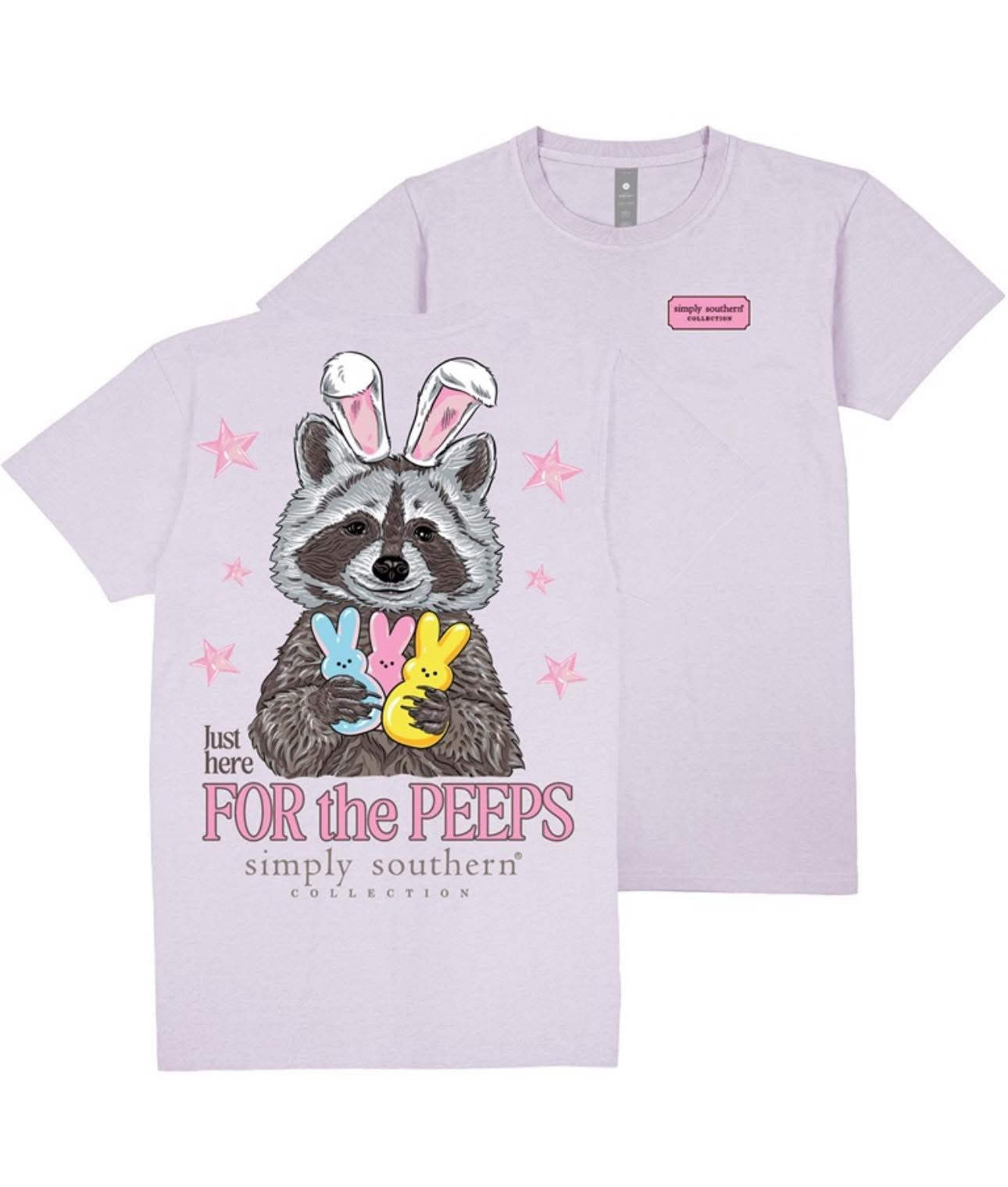 Here For The Peeps Tee YOUTH - Simply Southern