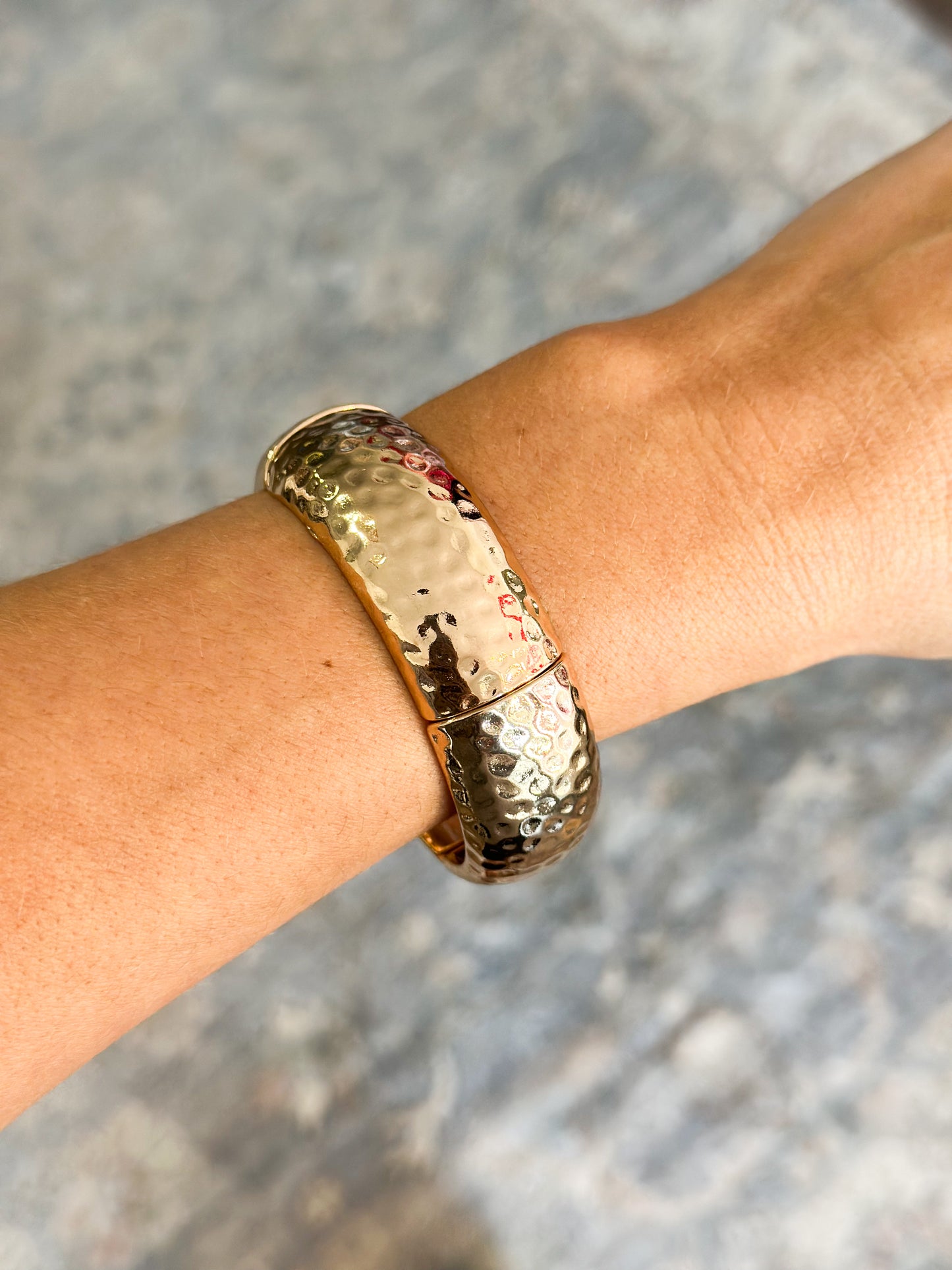 Hammered Gold Bracelet