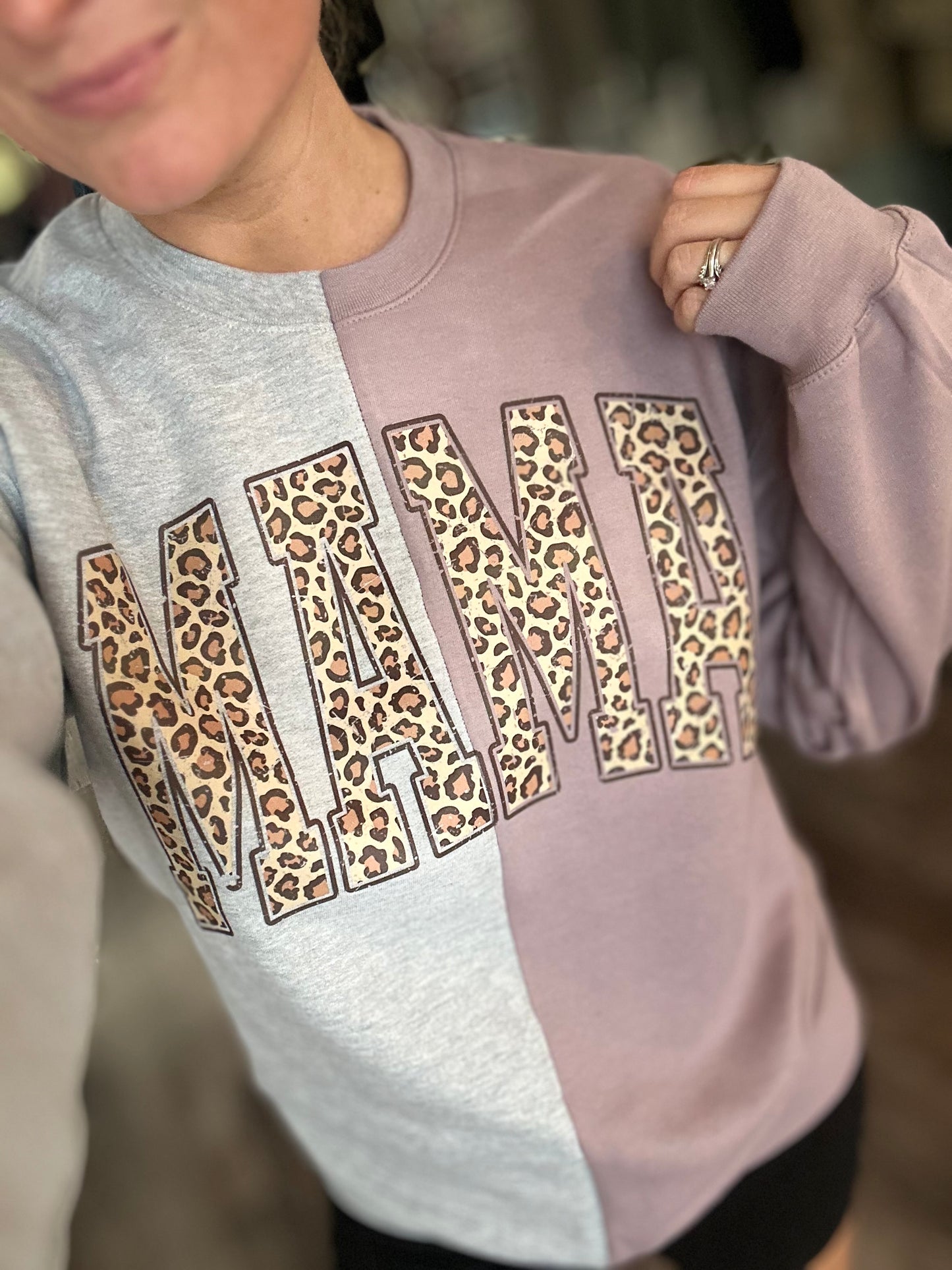 Split Leopard Mama Crew - Paragon