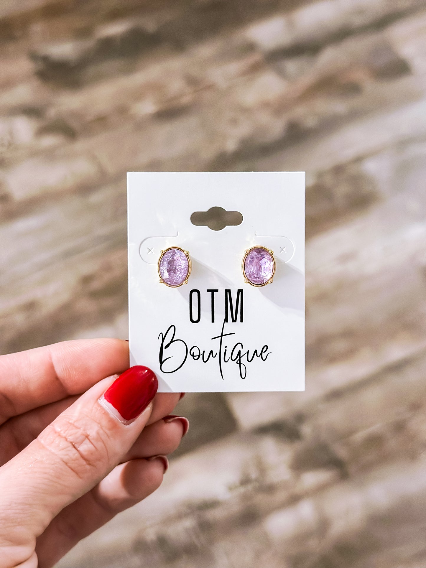 Classical Lavender Studs