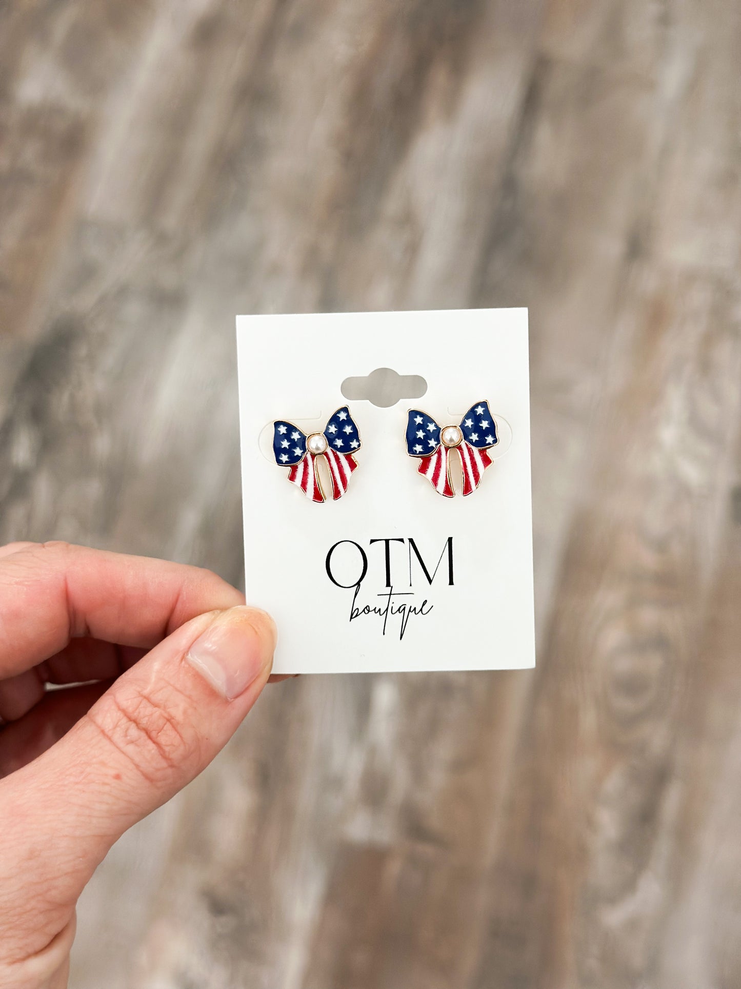 Flag Bow Earrings