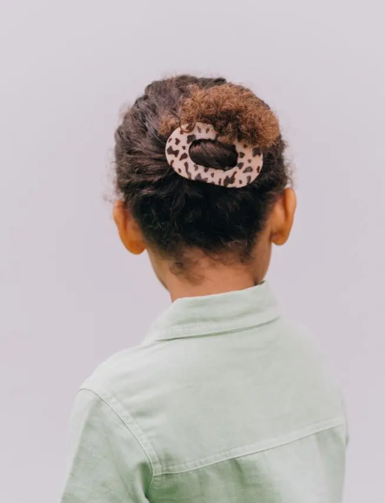 Blonde Tortoise Round Flat Clip - Small