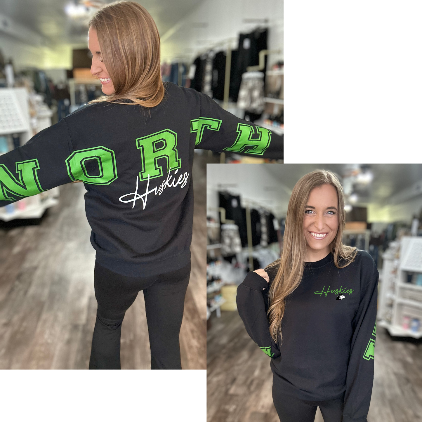 Preorder Custom Arm to Arm Crewneck - North Huskies