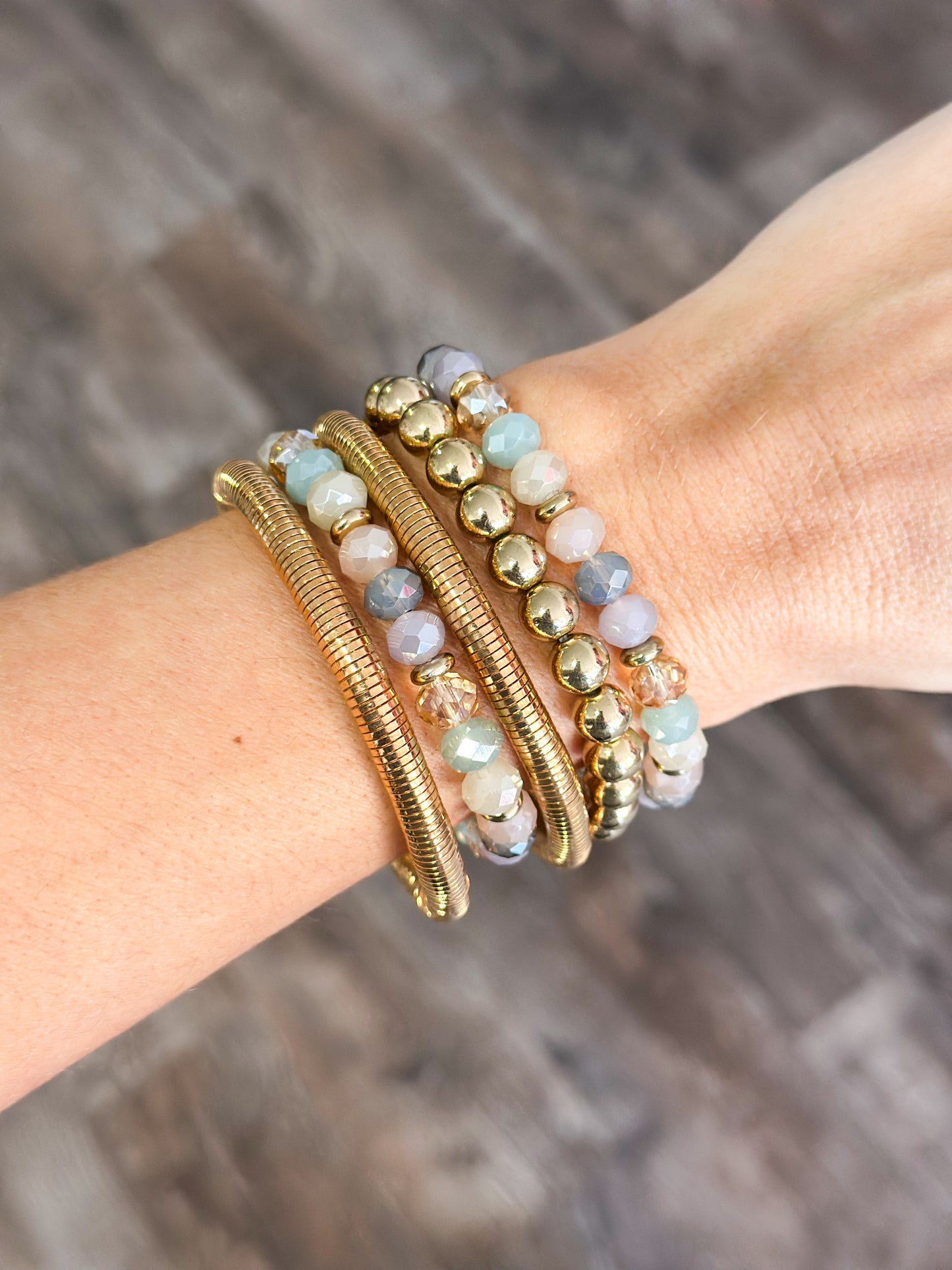 Pastel Beaded Stack Bracelet