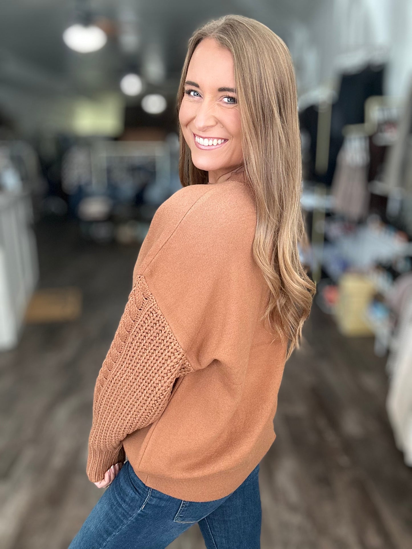 Catcha Later Oversized Sweater - Camel