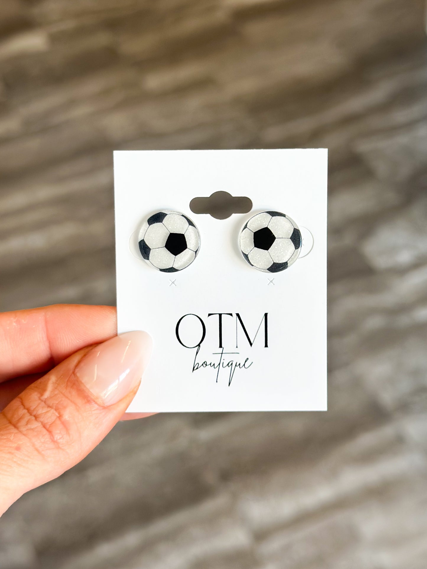 Glitter Resin Soccer Studs
