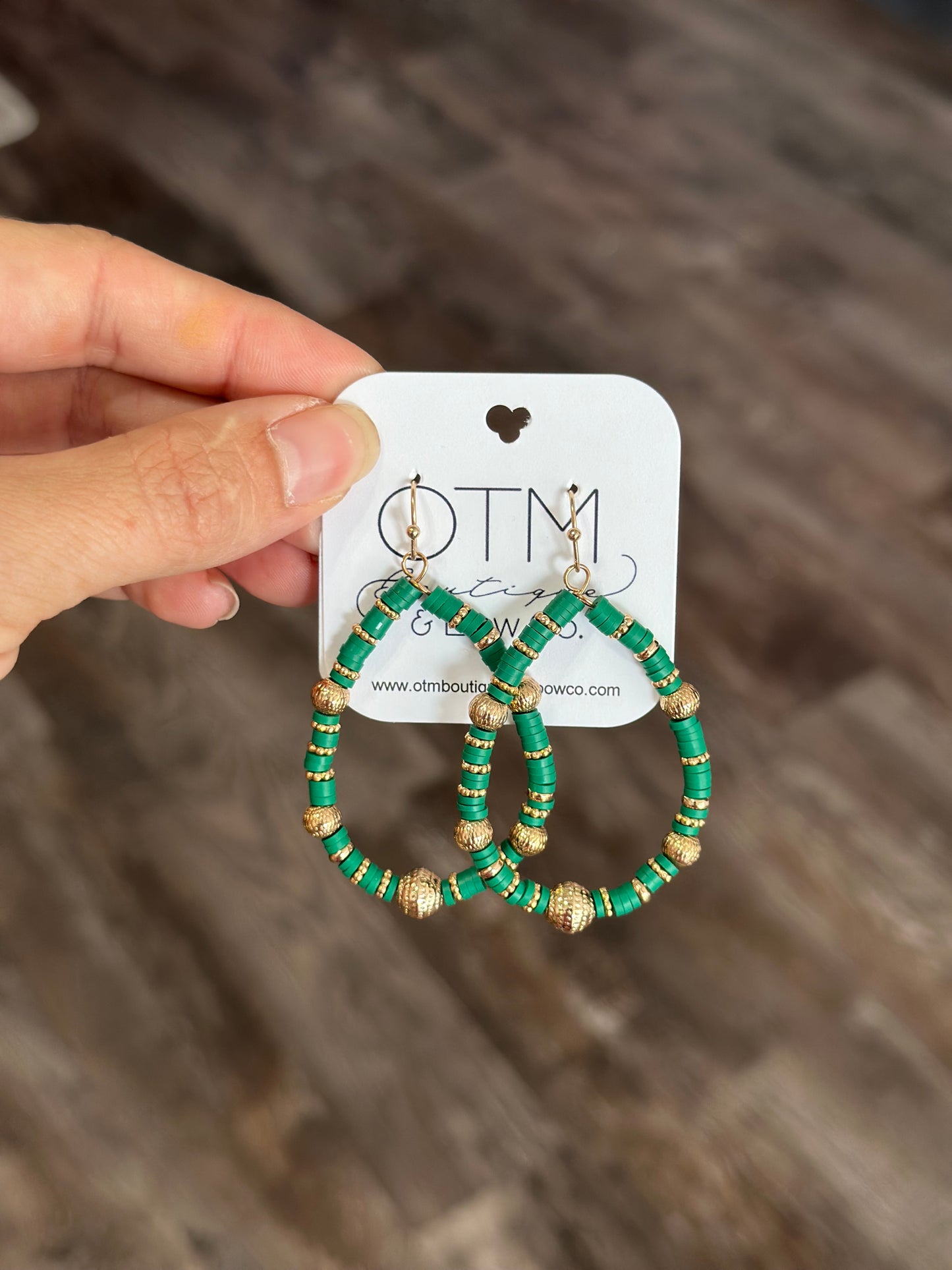 Touch of Class Green Dangle Earrings