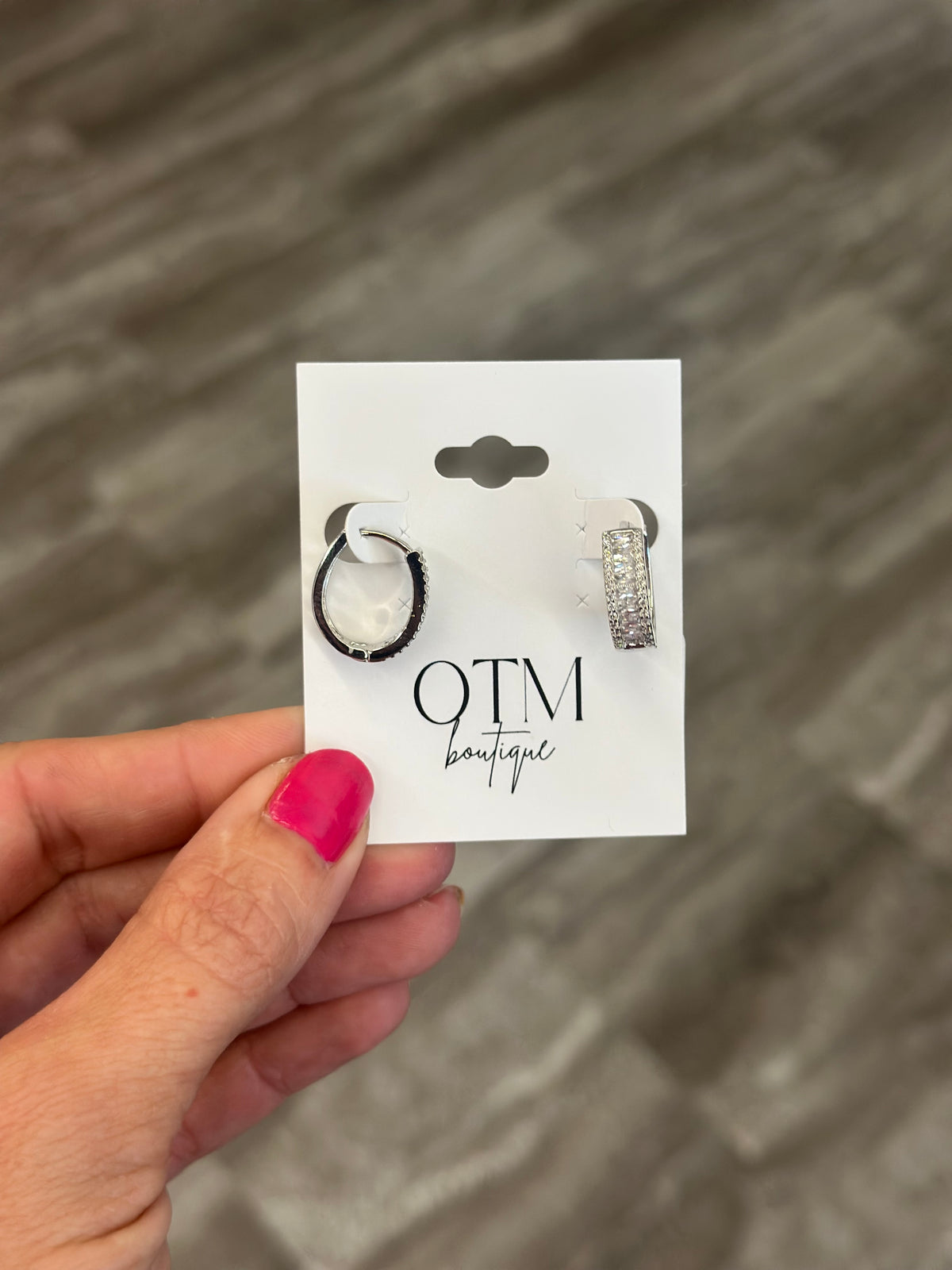 Sparkle Forever Silver Hoops