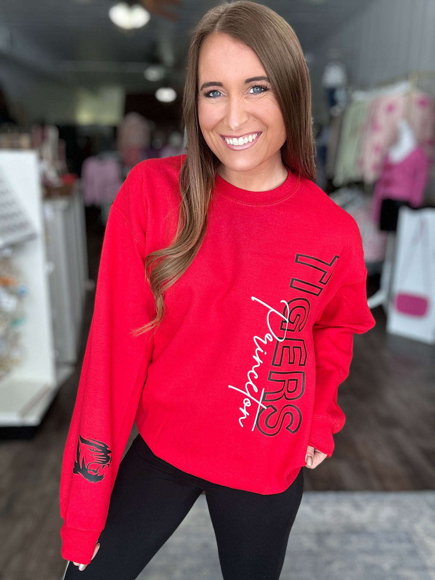 Preorder Tigers Statement Long Sleeve/Crewneck (Red)