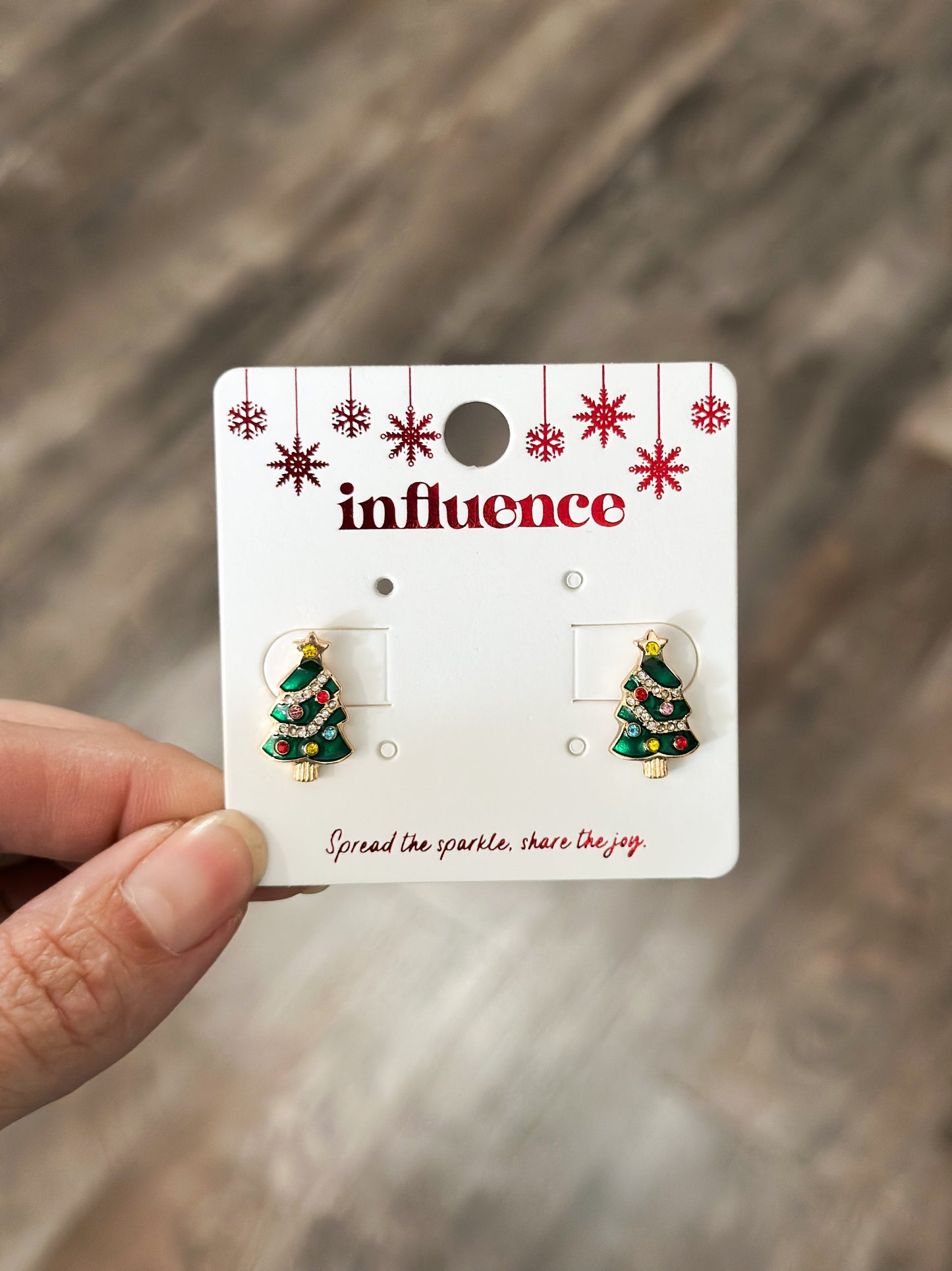 Sparkly Christmas Tree Earrings