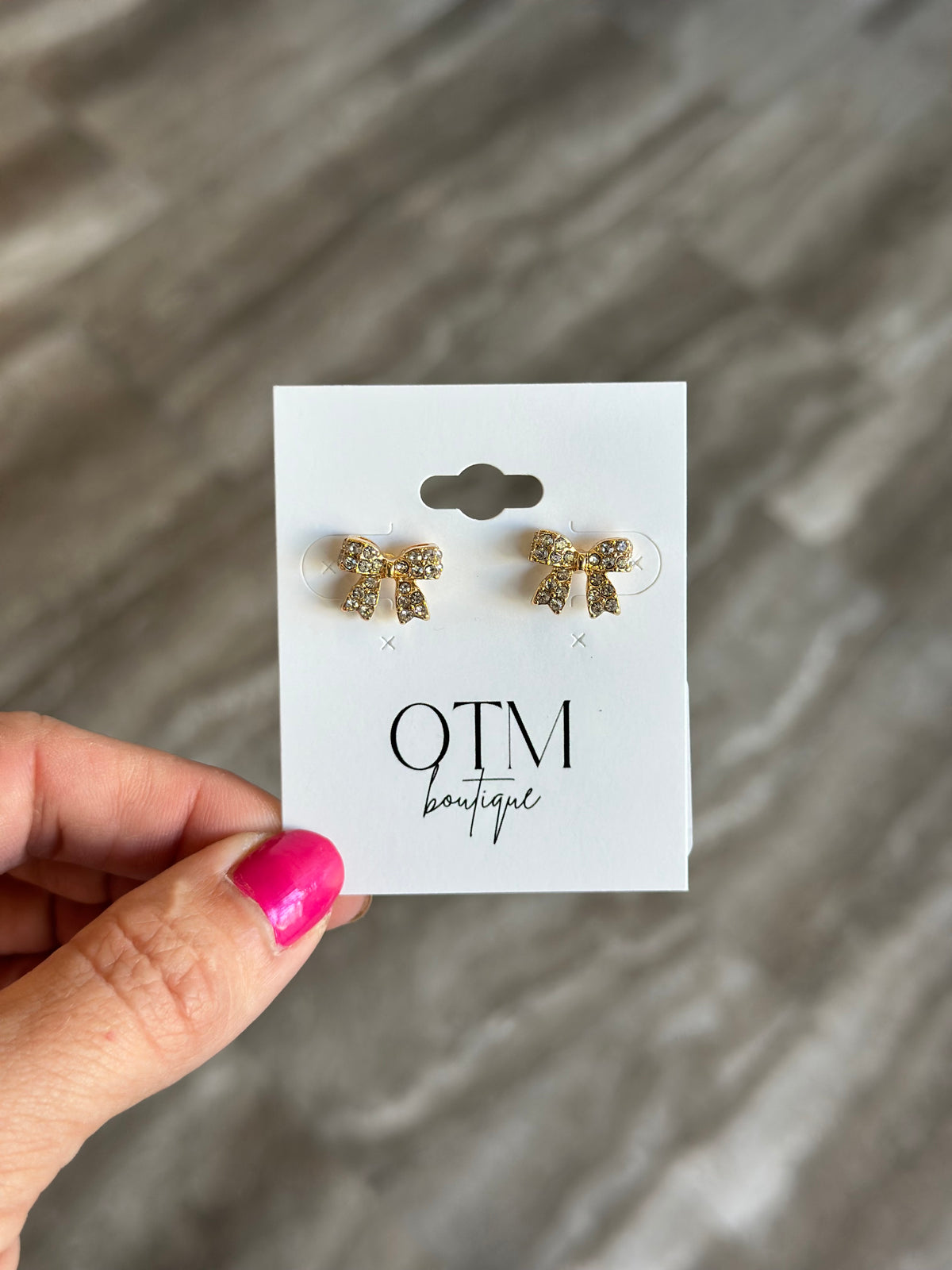 Mini Gold Bow Earrings