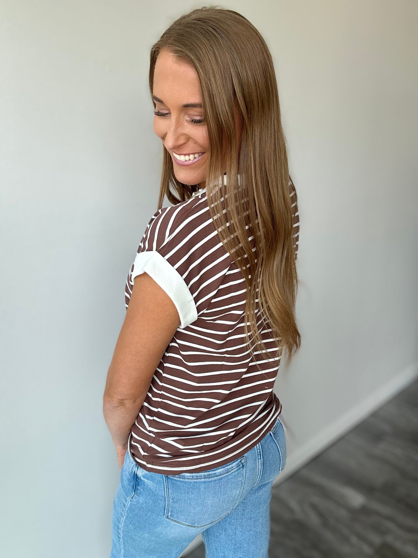 In Control Striped Top