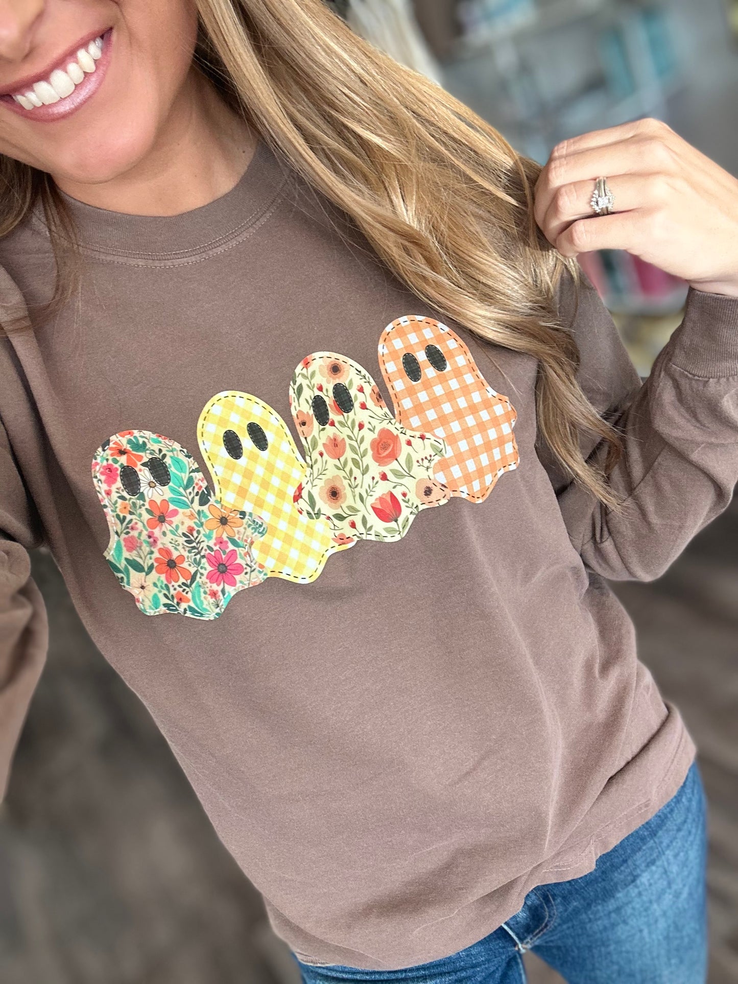 Fall Ghosts Long Sleeve Tee