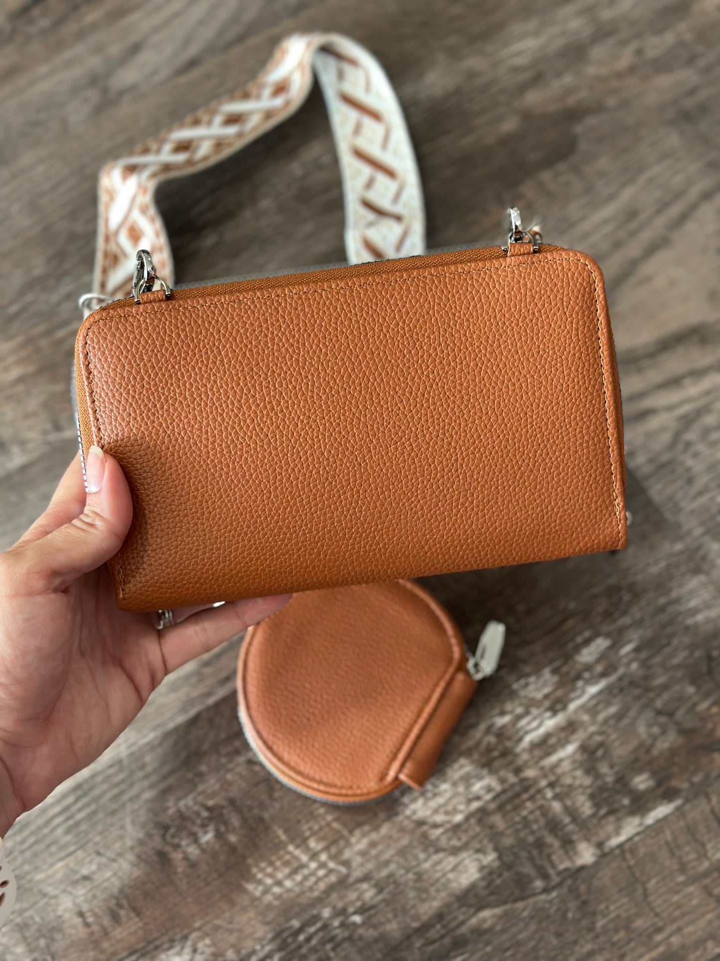 Rochelle Duo Wallet Crossbody - Camel