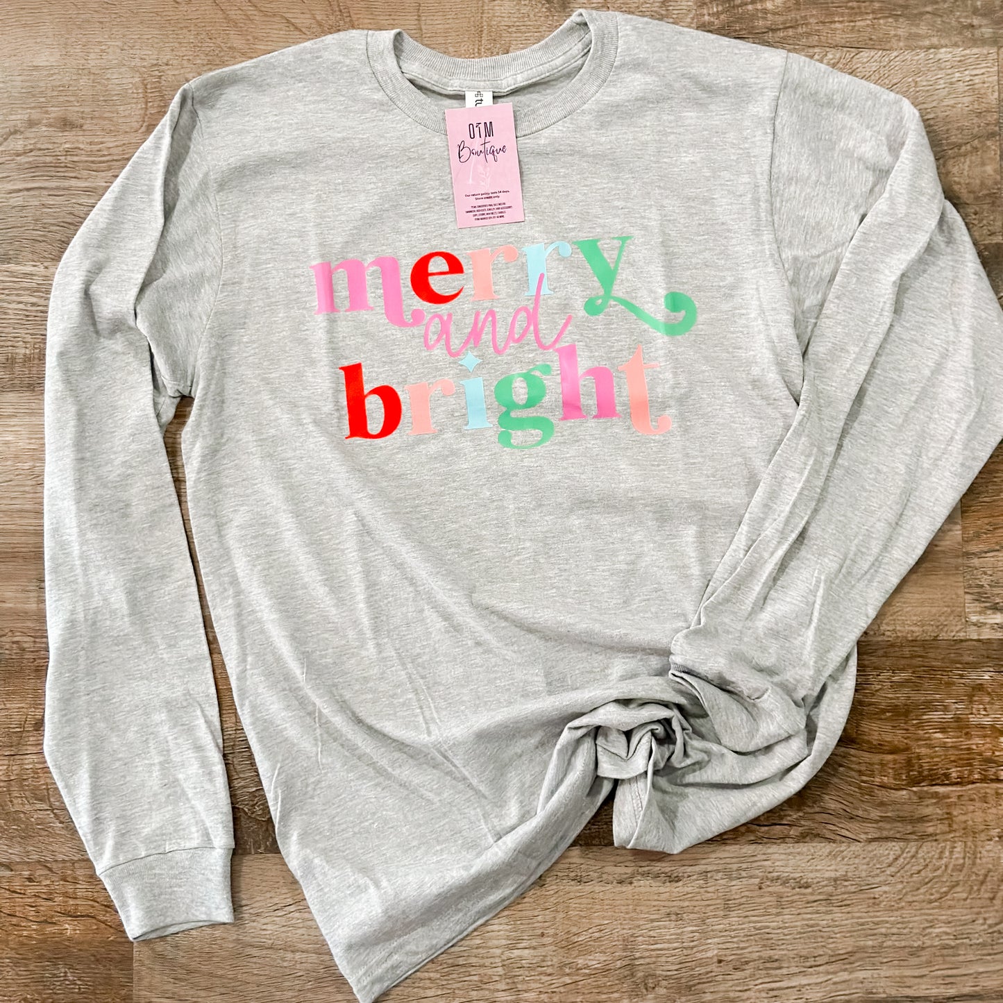 Merry & Bright Long Sleeve Tee