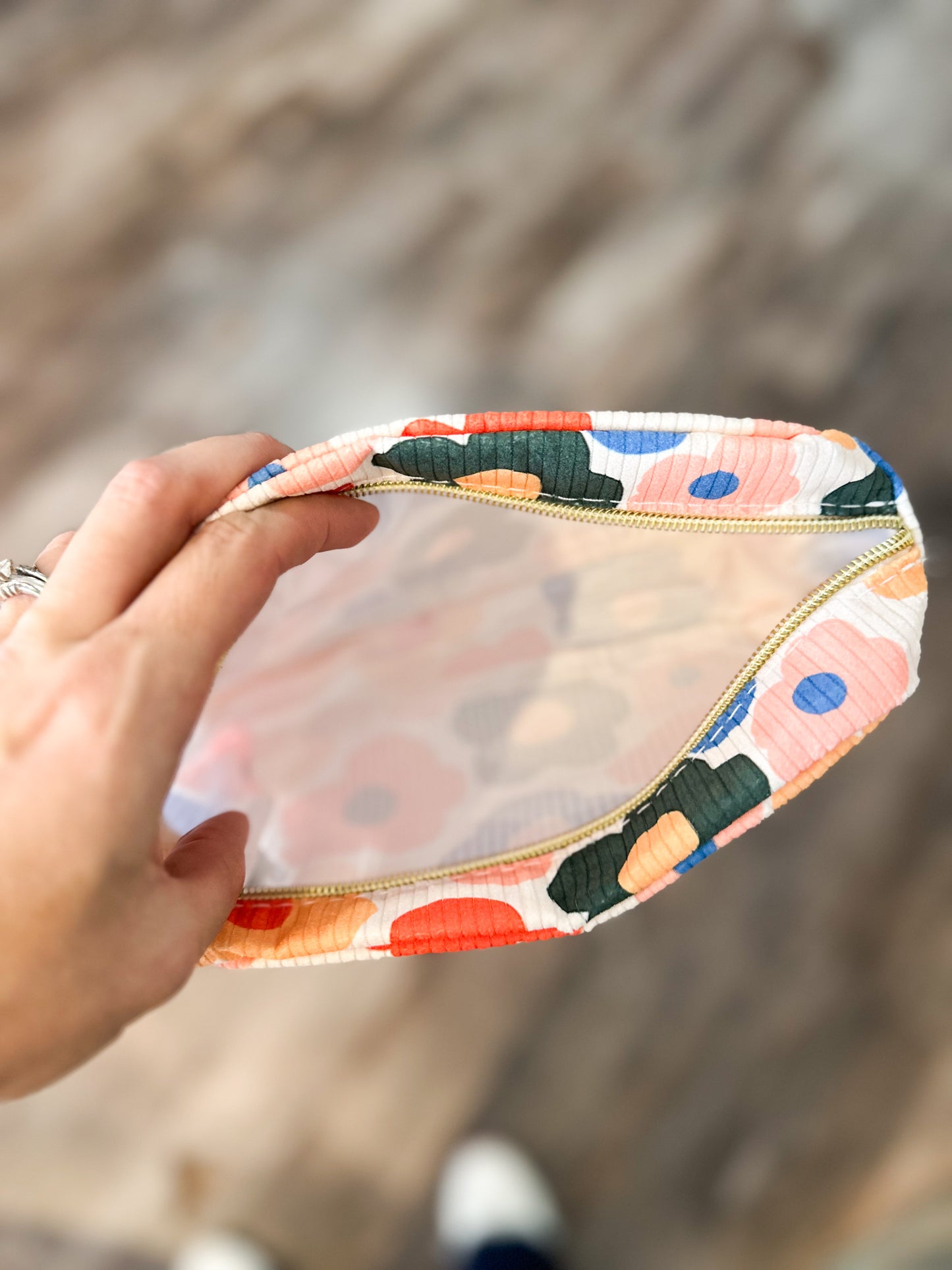 Colorful Floral Cosmetic Bag