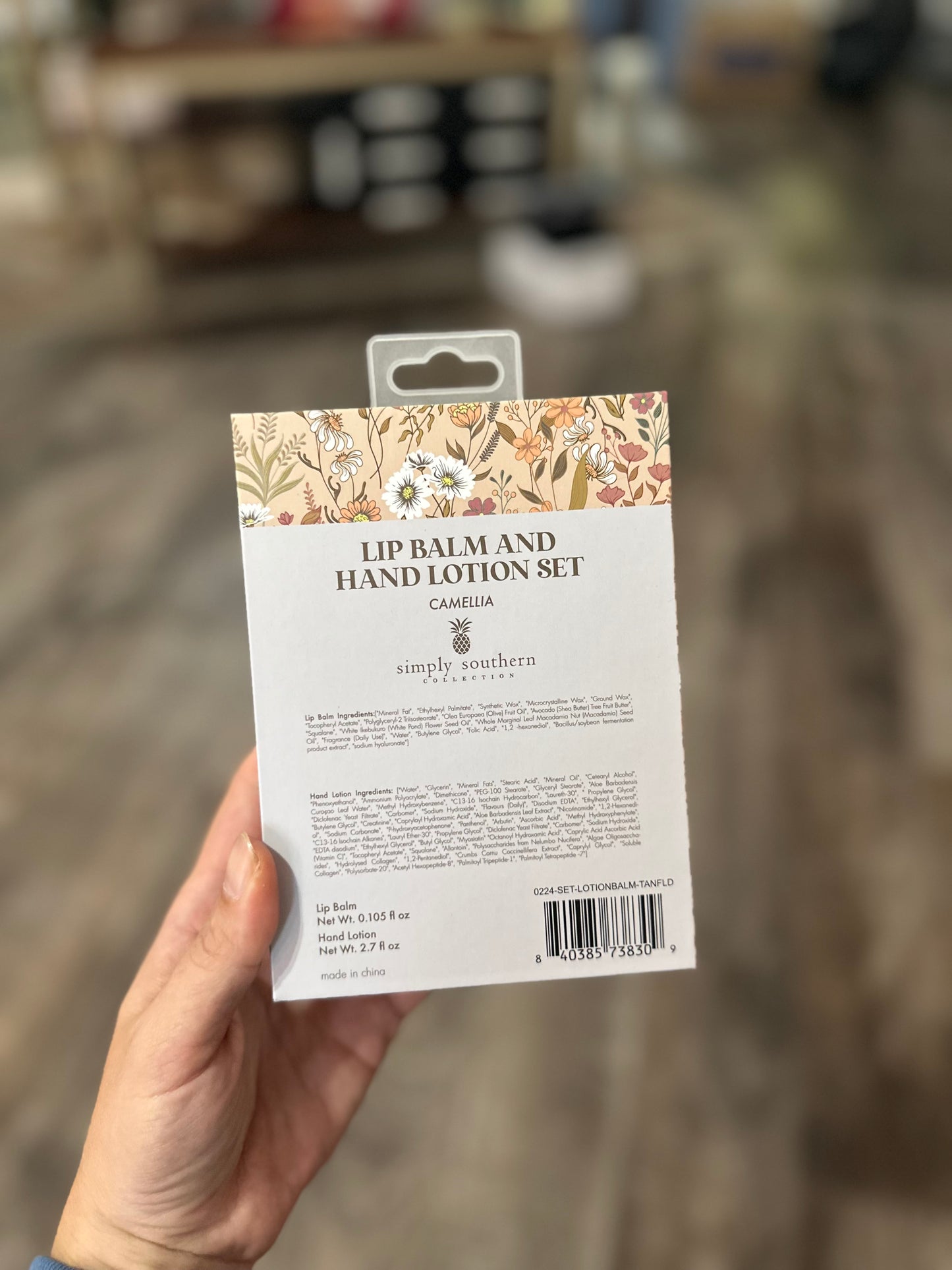 Lip Balm & Lotion Set - Autumn Flowers