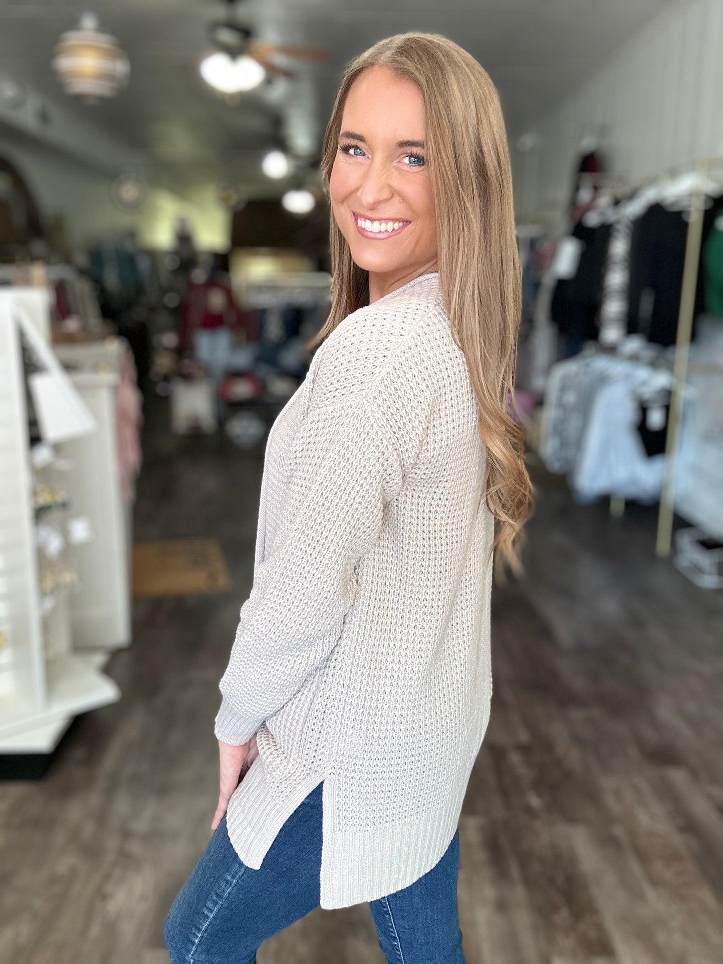 Cozy In Style Cardigan - Sand