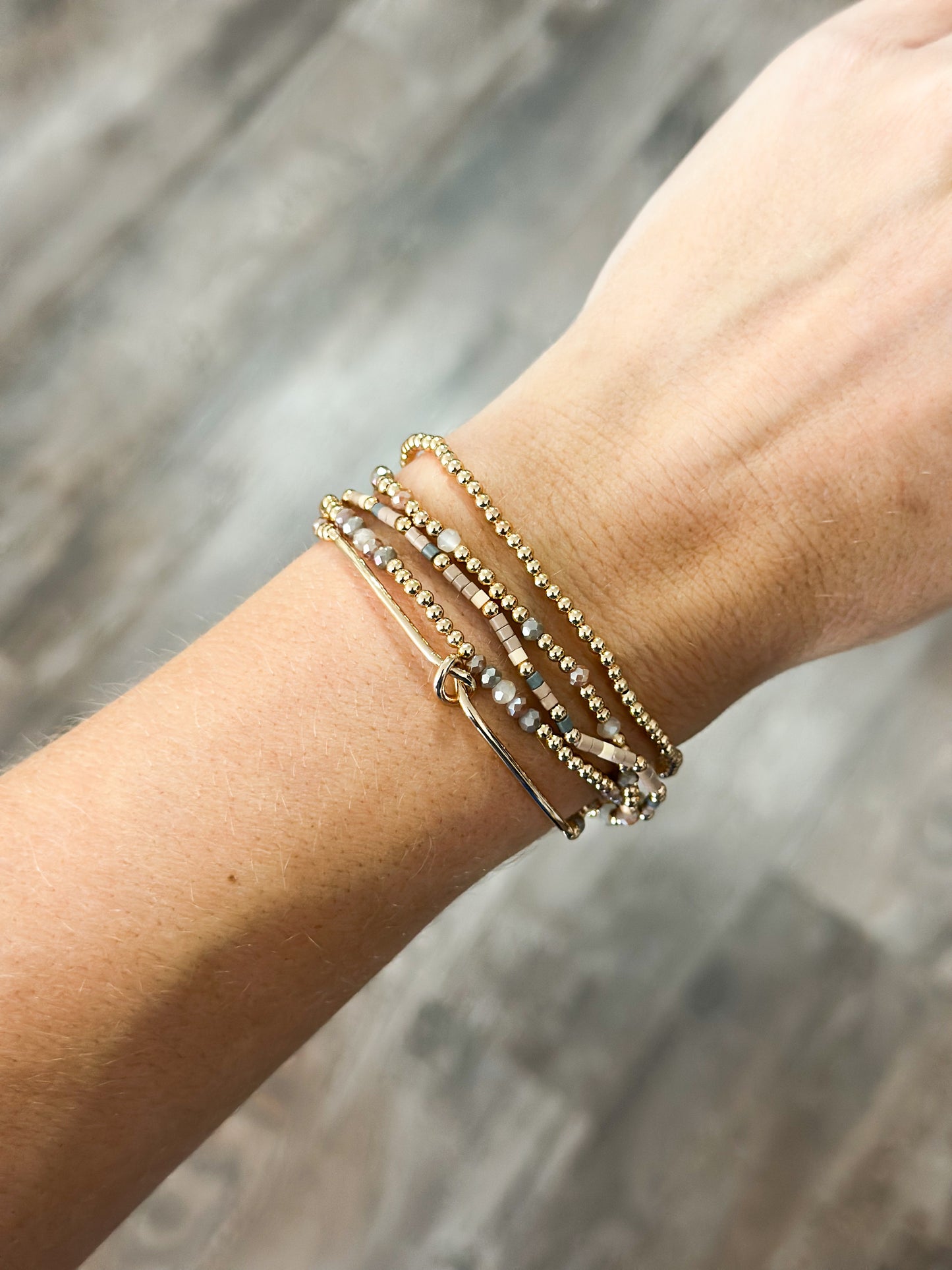 Mixed Beaded Bracelet Stack