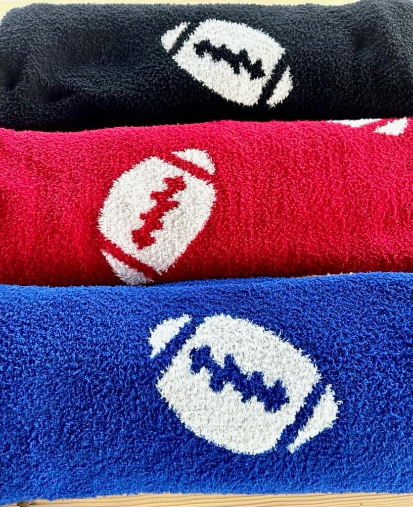 Football Cloud Blanket - BLACK