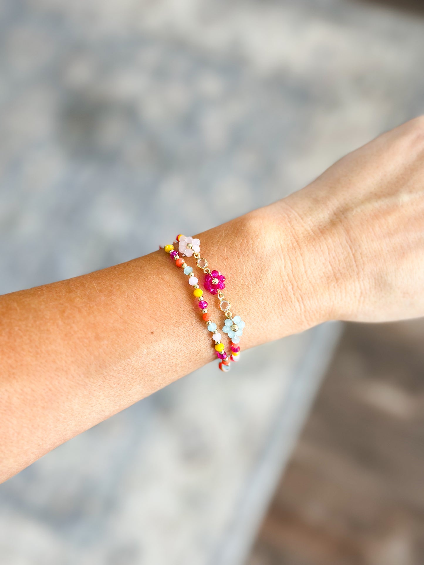 Floral Beaded Bracelet