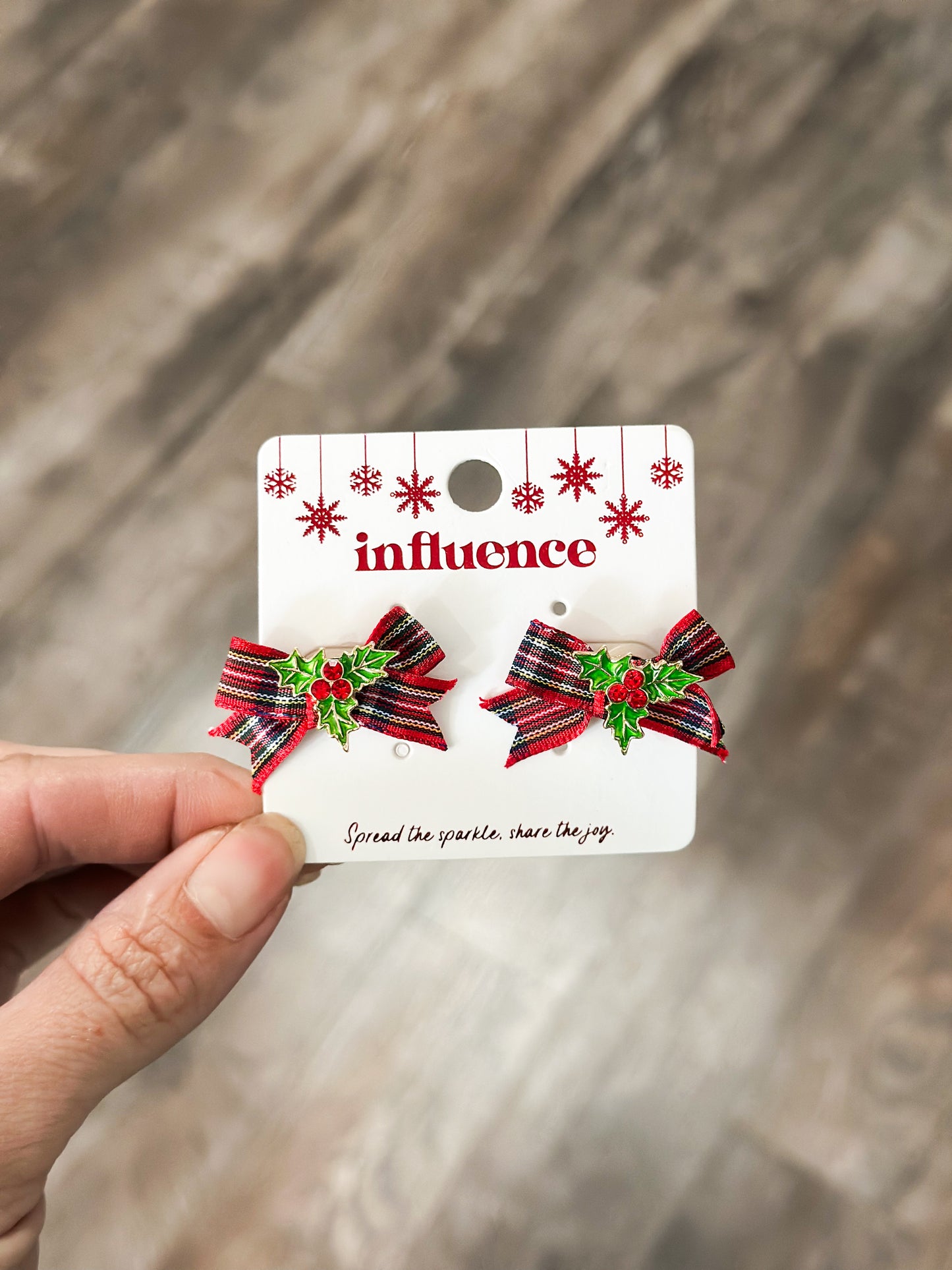 Mistletoe/Bow Earrings