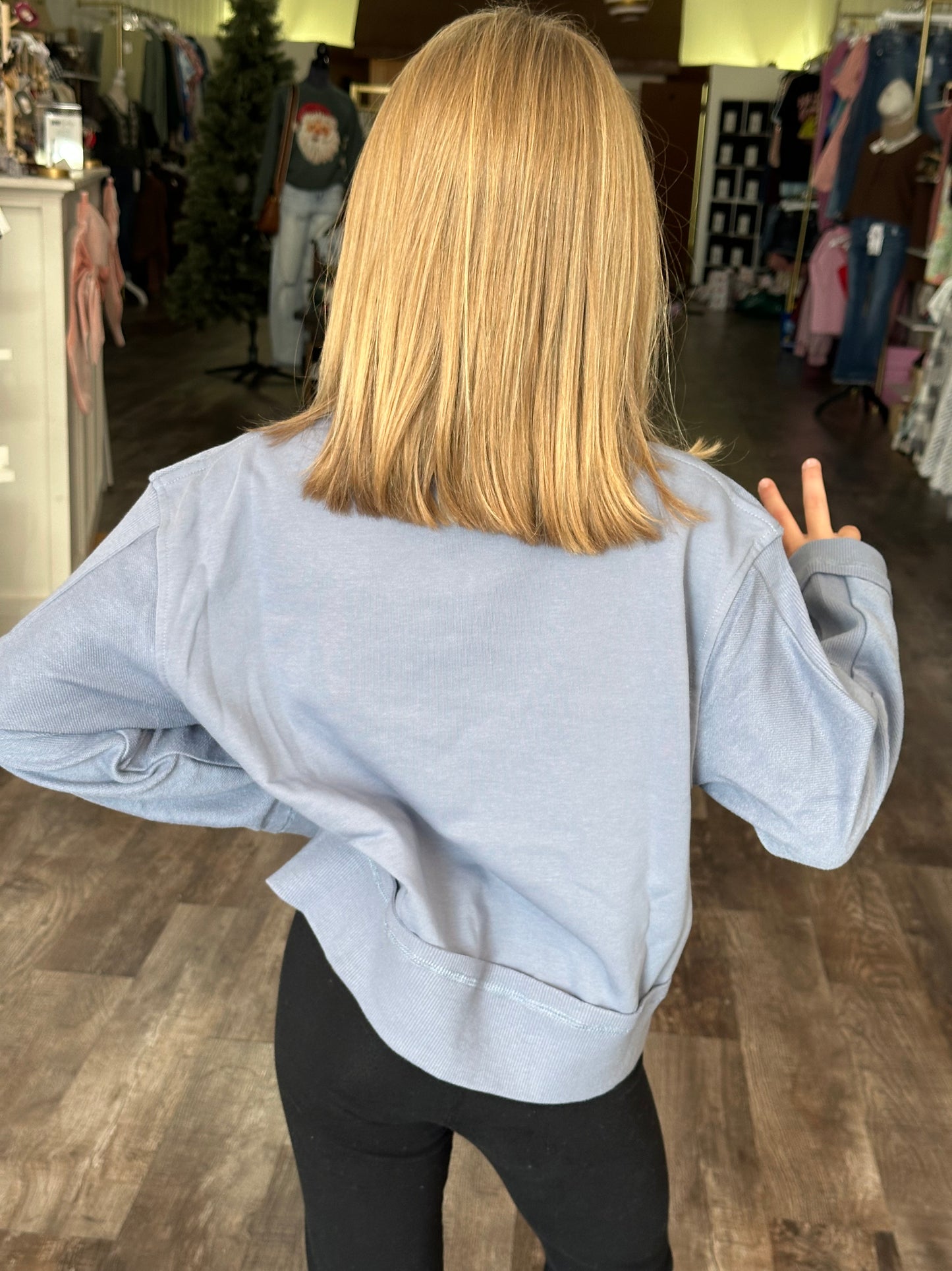 Madi Relaxed Fit Pullover - Blue (TWEEN)