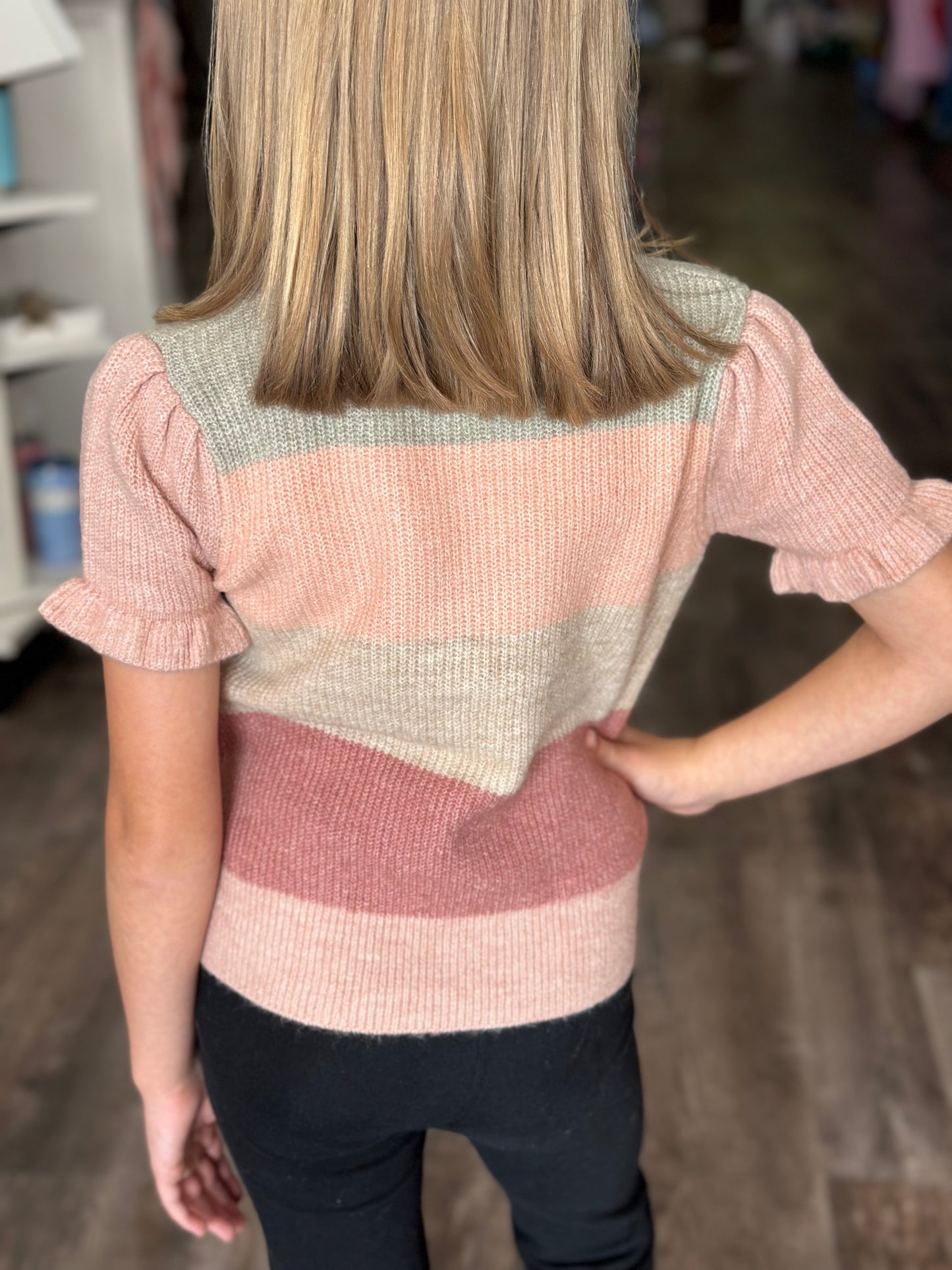 Charlie Puff Sleeve Sweater Top (TWEEN)