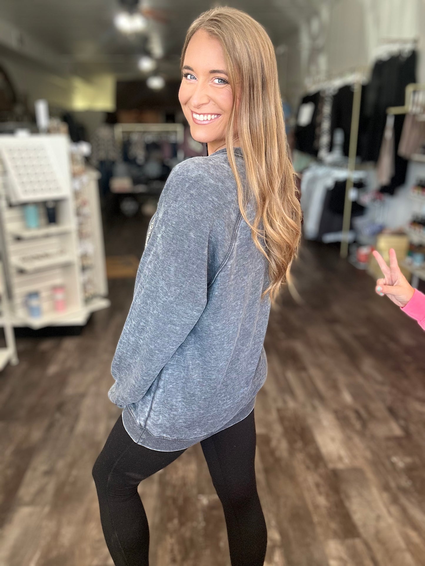 RESTOCK Oversized Mama Acid Wash Crew