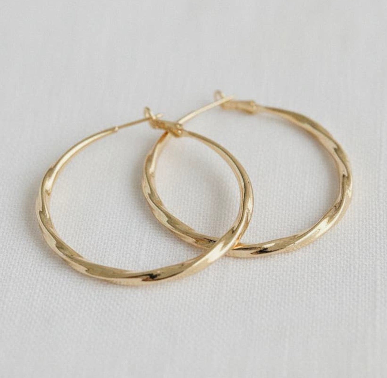 Gold Plated Vintage Inspired Hoop Earrings