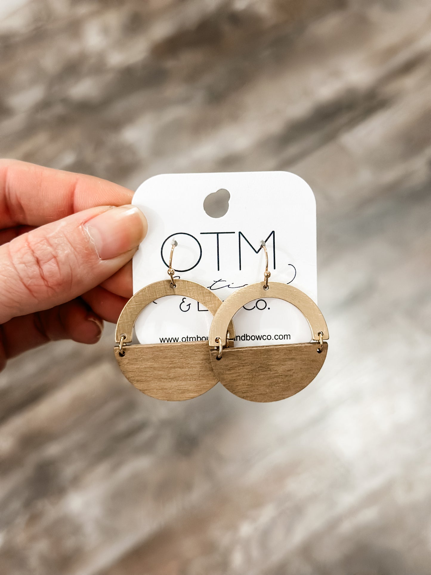 Piece Of My Heart Wooden Earrings