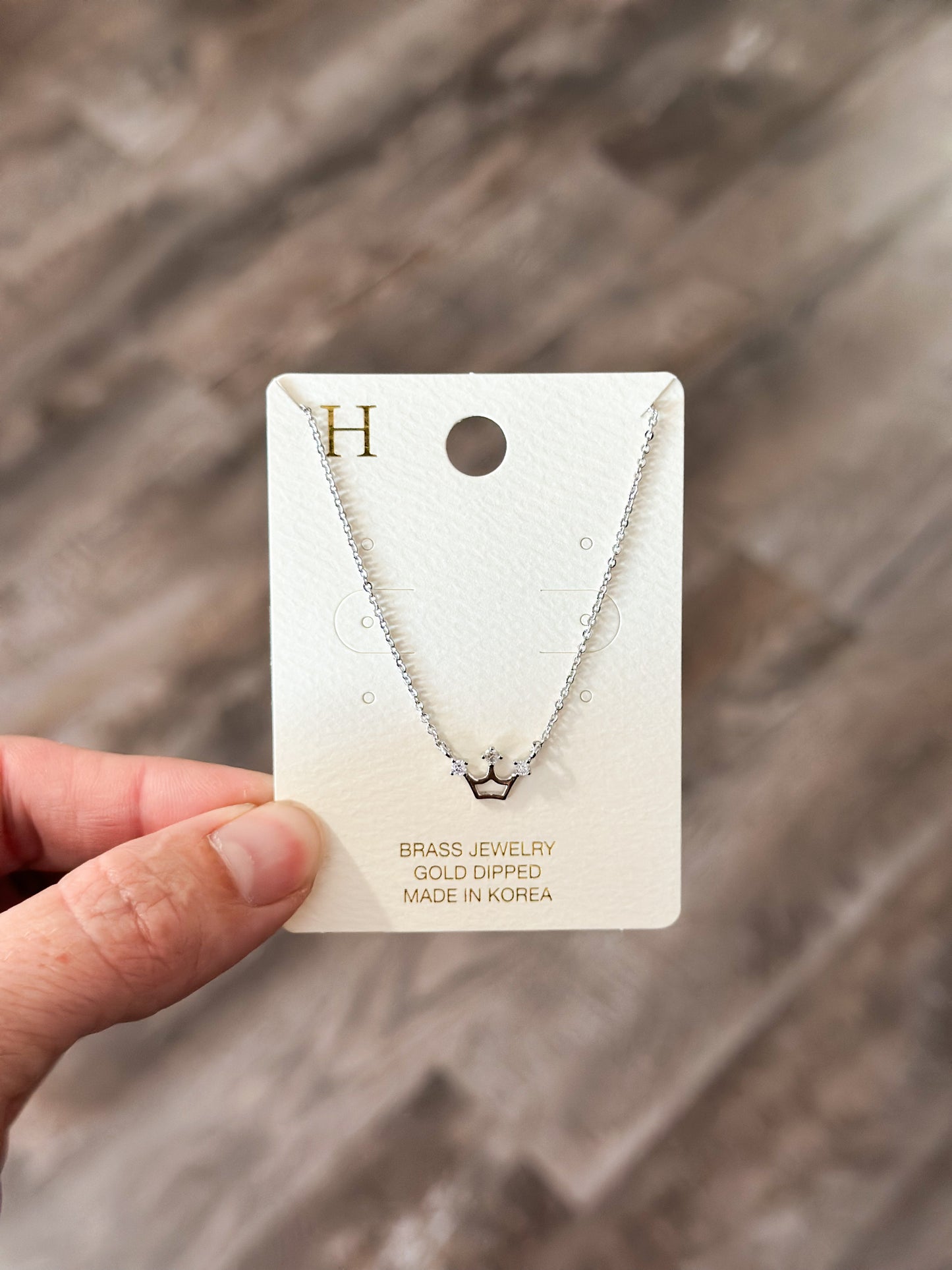 Dainty Tiara Necklace (Silver)