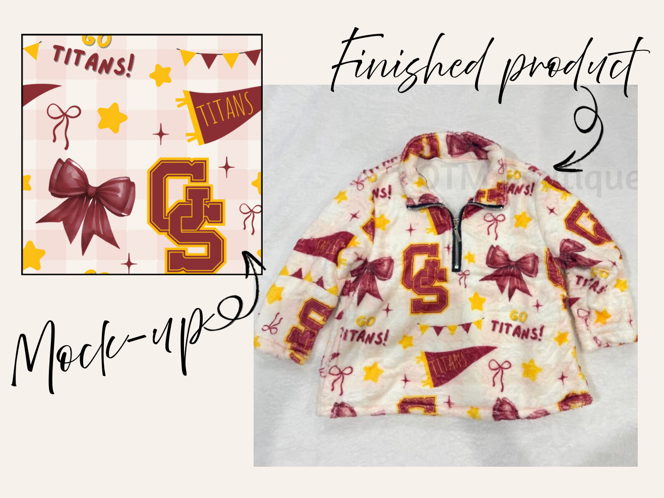 EXTRA Custom Fleece Quarter Zip - GS Titans
