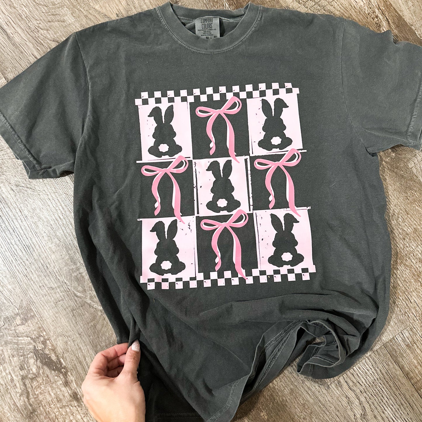 Checkered Bunny Graphic Tee