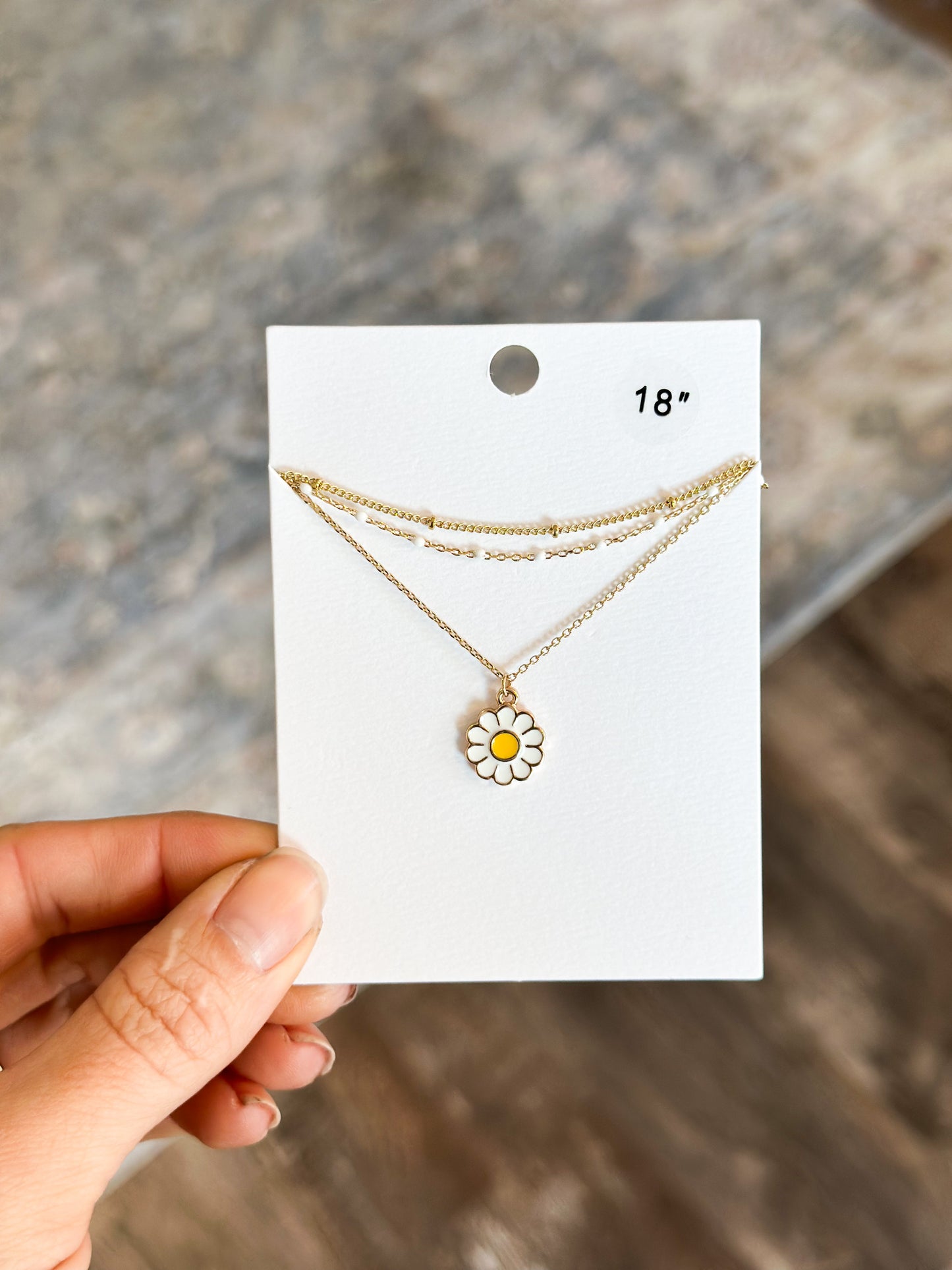 Daisy Layered Necklace (Gold)