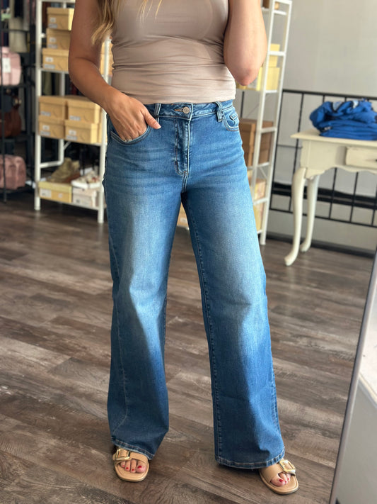 Gwen High Rise Straight Leg Denim