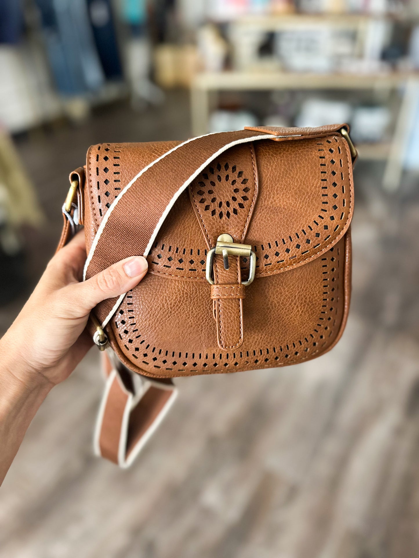Look How Far You’ve Come Buckle Crossbody - Brown