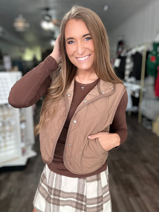 One Call Away Quilted Vest