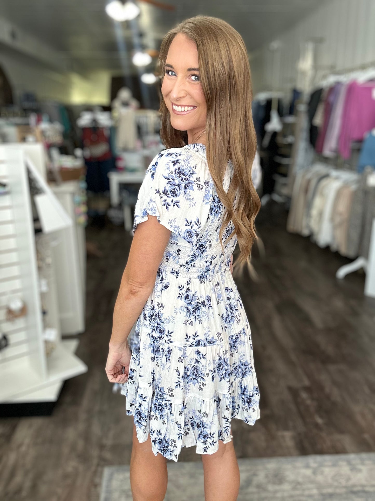 Let’s Get Going Floral Dress