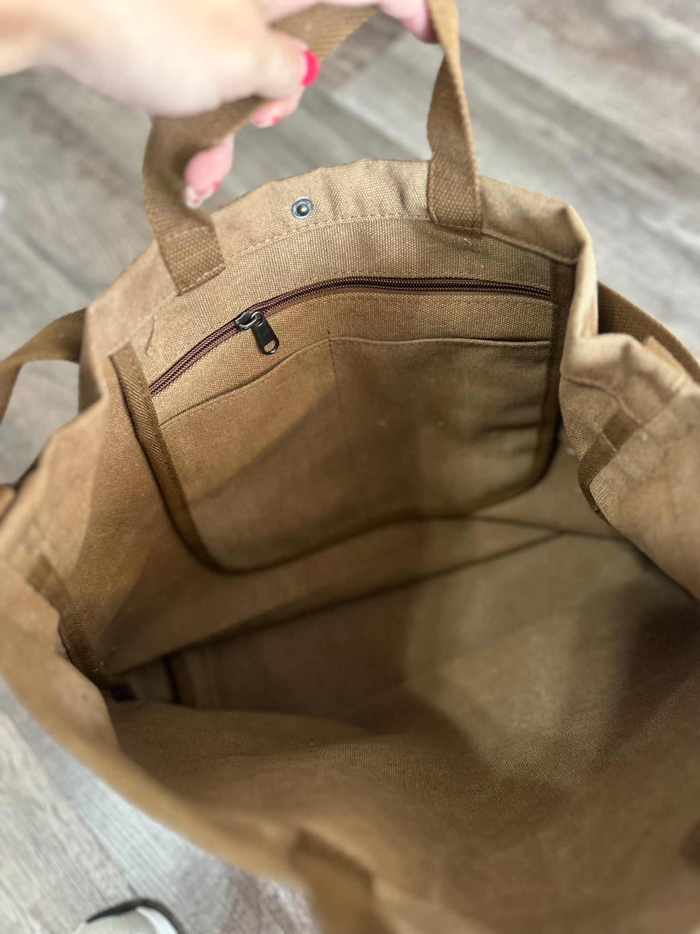 Tote Bag Canvas Bag - Camel