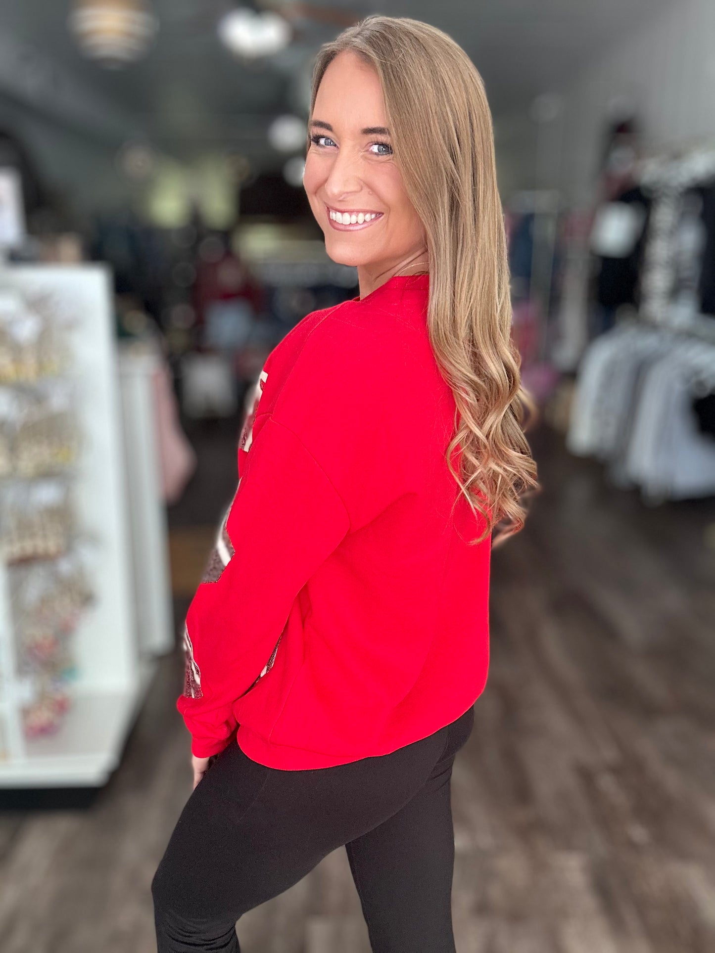 Merry & Bright Sequin Present Pullover