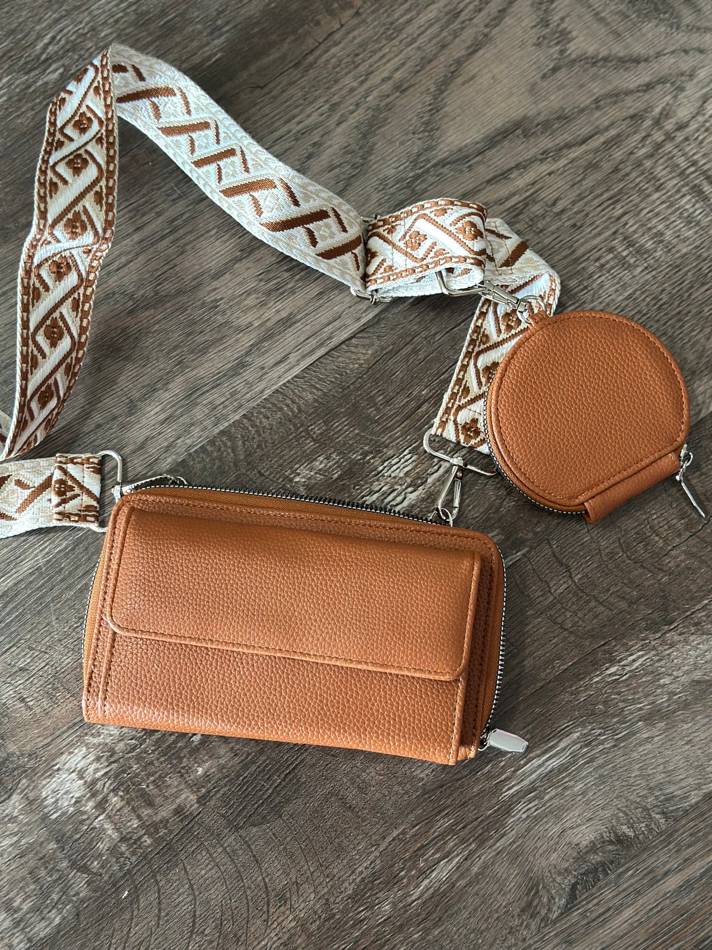 Rochelle Duo Wallet Crossbody - Camel