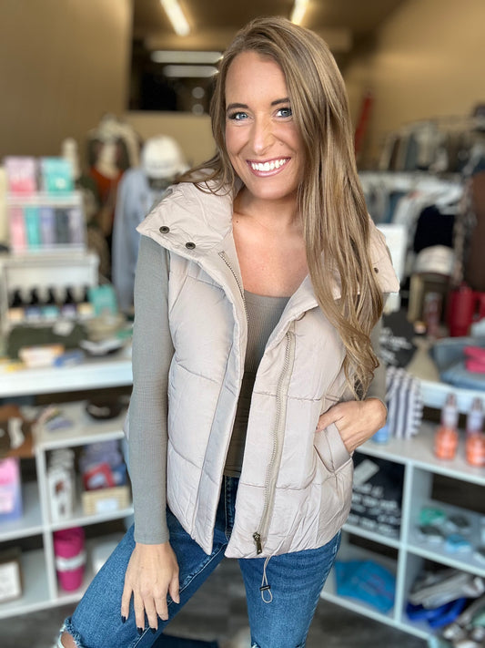 Day Trip Puffer Vest - Mocha